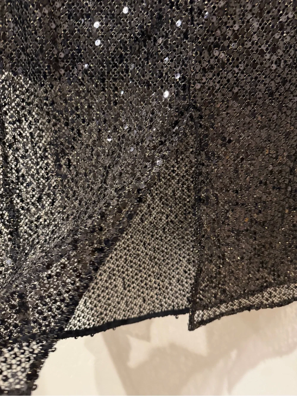 J. crew Collection Black Sequin Disco Festive Party Midi Skirt 8